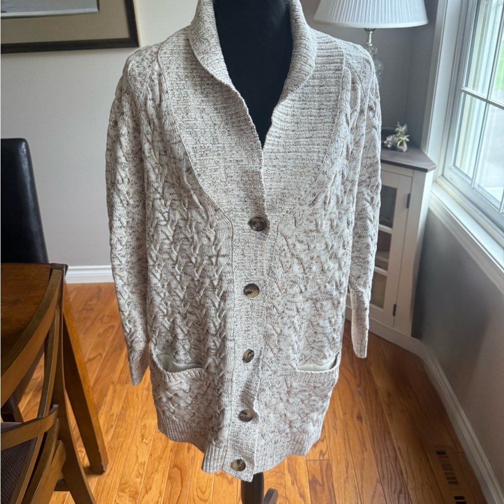 Lands End Drifter Cardigan Sweater 1X